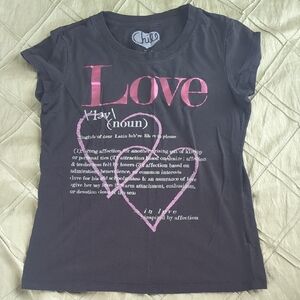 Chill Black and Pink Love Graphic Tee